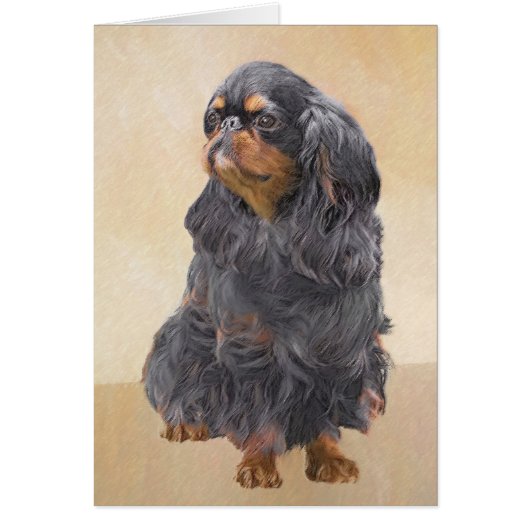 Engelse Toy Spaniel Schilderij Originele Dier Kuns (Voorkant)