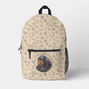 Engelse Toy Spaniel Schilderij Originele Dier Kuns Bedrukte Rugzak