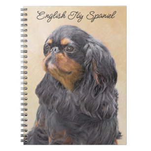 Engelse Toy Spaniel Schilderij Originele Dier Kuns Notitieboek