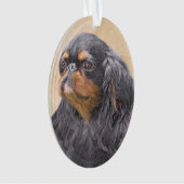Engelse Toy Spaniel Schilderij Originele Dier Kuns Ornament (voorkant)