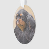 Engelse Toy Spaniel Schilderij Originele Dier Kuns Ornament (voorkant)