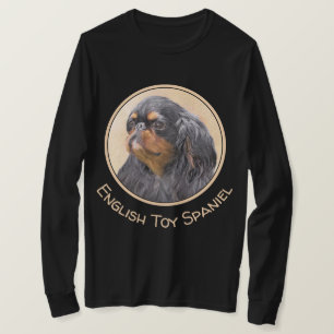 Engelse Toy Spaniel Schilderij Originele Dier Kuns T-shirt