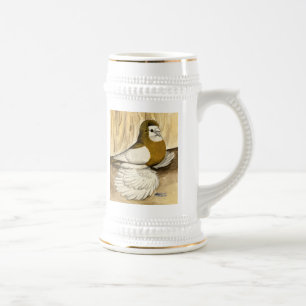 Engelse trompettist Duif Yellow Magpie Bierpul