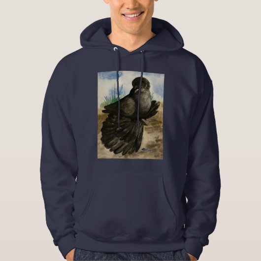 Engelse Trumpeter Dun Pigeon Hoodie (Voorkant)