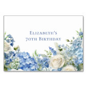 Engelse tuin blauwe hortensia witte rozen partij kaart (Achterkant)