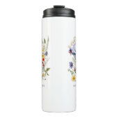 Engelse Tuin Bloemen Boeket Beste Mam Ooit Thermosbeker (Voorkant)