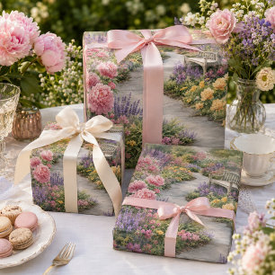 Engelse Tuin Bloemen Cadeaupapier