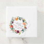 Engelse Tuin Bloemen Krans Custom Bruiloft Tekst Bedankjes Labels (In situ)