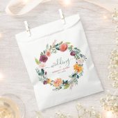 Engelse Tuin Bloemen Krans Custom Bruiloft Tekst Bedankzakje (Geknipt)