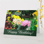 Engelse Tuin Bloemen Verjaardag Wenskaart Kaart (Gele Bloem)