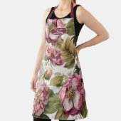 Engelse tuin bloemenhortensia pioenroos roze moede schort (Insitu)