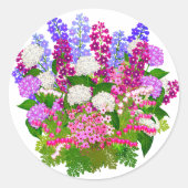 Engelse Tuin Boeket Sticker (Voorkant)