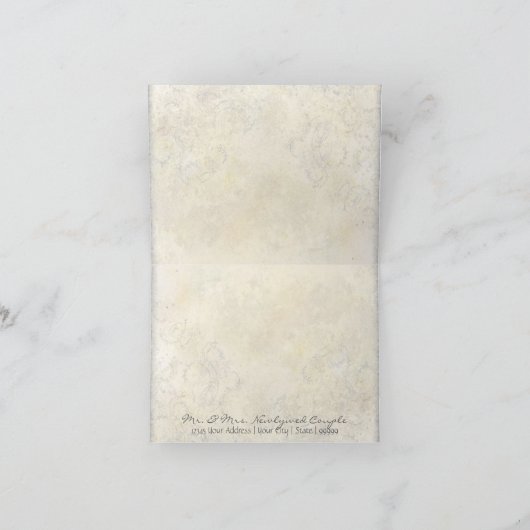 Engelse Tuin, de Blauwe Waterverf van de Hydrangea Bedankkaart (Binnen)