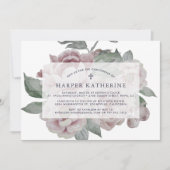 Engelse tuin doop of doop uitnodiging (Voorkant)