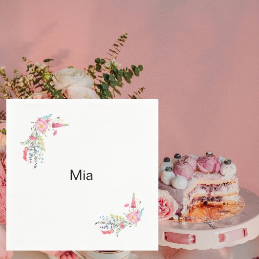 Engelse Tuin Gepersonaliseerd Verjaardagsfeest II Servet