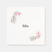 Engelse Tuin Gepersonaliseerd Verjaardagsfeest II Servet (Voorkant)