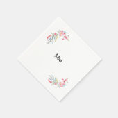 Engelse Tuin Gepersonaliseerd Verjaardagsfeest II Servet (Hoek)