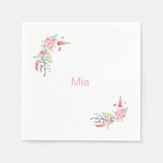 Engelse Tuin Gepersonaliseerd Verjaardagsfeest Servet (Voorkant)