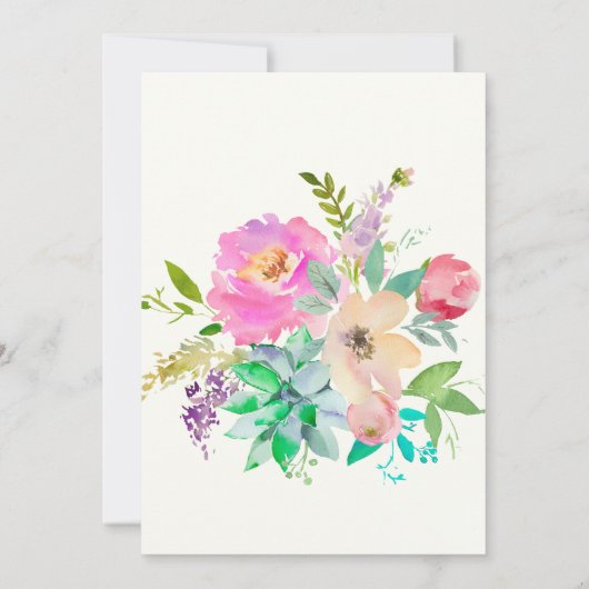 Engelse Tuin Monogram van de Middag Kaart (Achterkant)