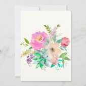 Engelse Tuin Monogram voor 's middags Kaart (Achterkant)