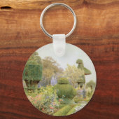 Engelse tuin, Rozen en Pinks door Elgood Sleutelhanger (Voorkant)