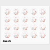 Engelse Tuin Thee Feest Bruidsfeest Favor Ronde Sticker (Vel)