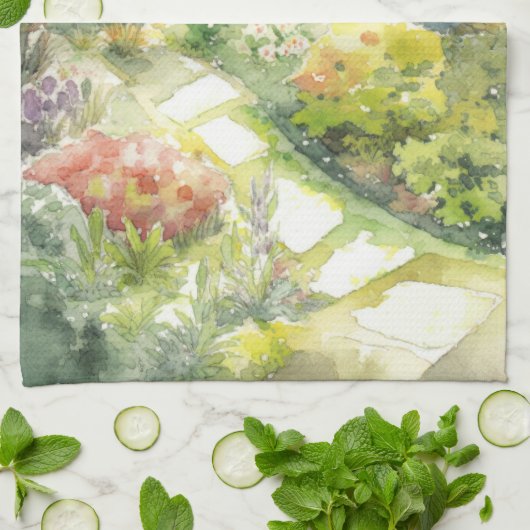 Engelse tuin theedoek (Gevouwen)