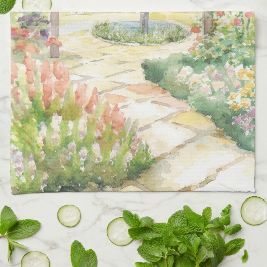 Engelse tuin theedoek (Gevouwen)