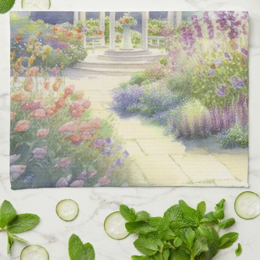 Engelse tuin theedoek (Gevouwen)