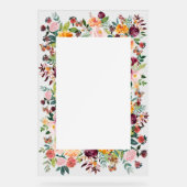 Engelse tuinbloemen lijst acryl bord (Voorkant)