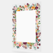 Engelse tuinbloemen lijst acryl bord (Hoek)