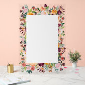 Engelse tuinbloemen lijst acryl bord (Huwelijk)