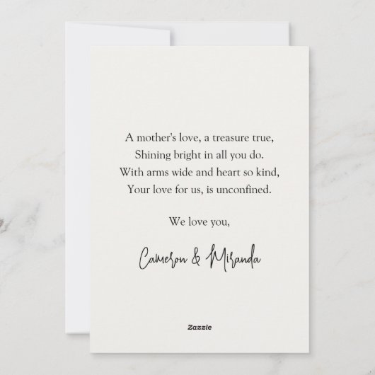 Engelse Tuinboeket Beste Moeder Ooit Moederdag Feestdagenkaart (Achterkant)