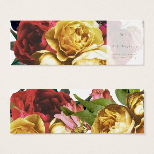 Engelse tuinbouwkaart voor  Rozen Mini Visitekaartjes (Voorkant /achterkant)