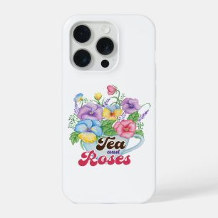 Engelse Tuinstijl Thee En Rozen Bloemschilderkunst iPhone 15 Pro Case