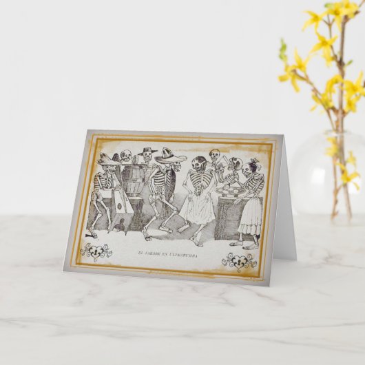 Engelse ultratumba van Gr jarabe - Dia DE Los Kaart (Gele Bloem)