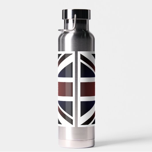 Engelse Union Jack vlag geïsoleerde waterfles (Rechts)