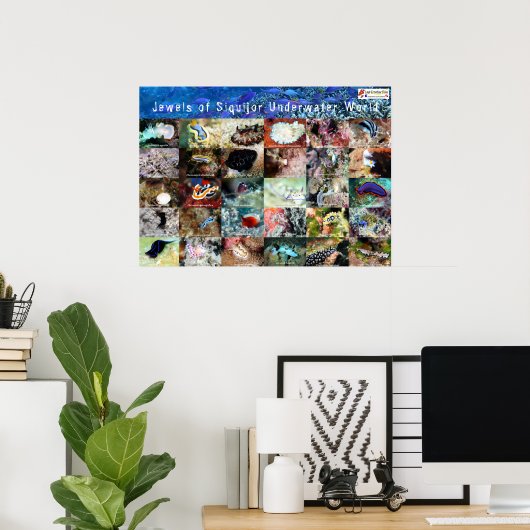 Engelse versie: Jewels of under Water Siquijor Poster (Thuiskantoor)