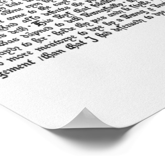 Engelse vertaling van "De Ludo Saccorum" Poster (Hoek)