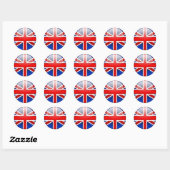 Engelse vlag 2.0 ronde sticker (Vel)