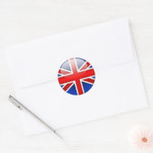 Engelse vlag 2.0 ronde sticker (Envelop)