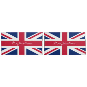 Engelse vlag Aangepaste naam Union Jack Patriotic Kussensloop