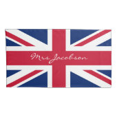 Engelse vlag Aangepaste naam Union Jack Patriotic Kussensloop (Achterkant-Rechts)