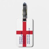 Engelse vlag bagagelabel (Achterkant verticaal)