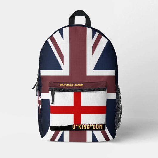 Engelse vlag, Britse Union Jack / VK Bedrukte Rugzak (Voorkant)