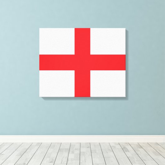 Engelse vlag canvas afdruk (Insitu (Houten vloer))