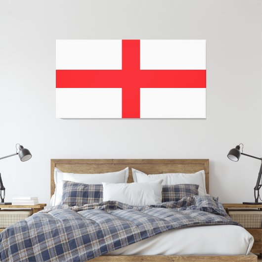 Engelse vlag canvas afdruk (Insitu (Slaapkamer))