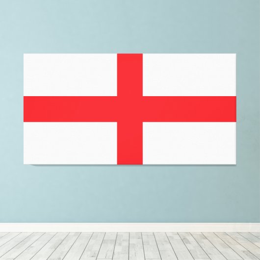 Engelse vlag canvas afdruk (Insitu (Houten vloer))