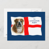 Engelse vlag en Briefkaart van bulldog (Voorkant / Achterkant)