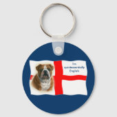 Engelse vlag en buldog Sleutelhanger (Voorkant)